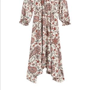 Paisley Dress - Grey and burnt orangish